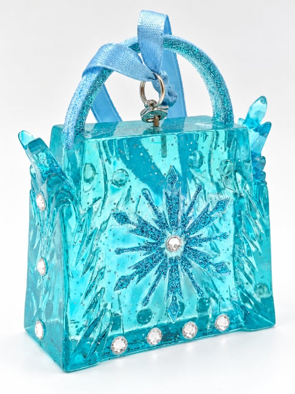 Disney Frozen Elsa Mini Purse Ornament NWT Blue Snowflake Collectible